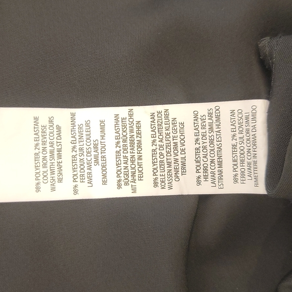 Boohoo Black Silky Mini Skirt W/ Drawstring - Picture 5 of 6